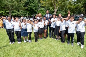 Mayor Andre Dickens speaks at the Isabel Gates Webster historic marker dedication in Atlanta