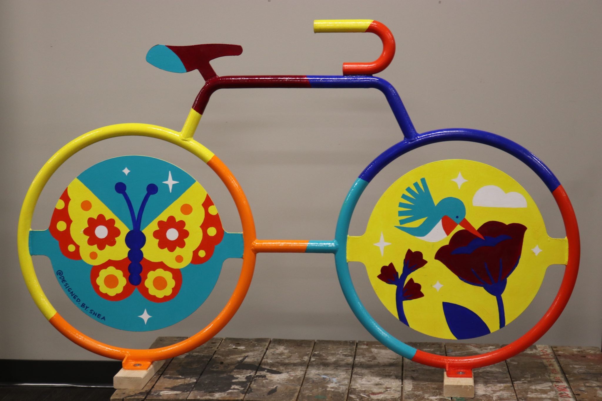 Colorful Bike Racks Bright Streets, Bold Welcome: Artful Bike Racks and Utility Boxes ...
